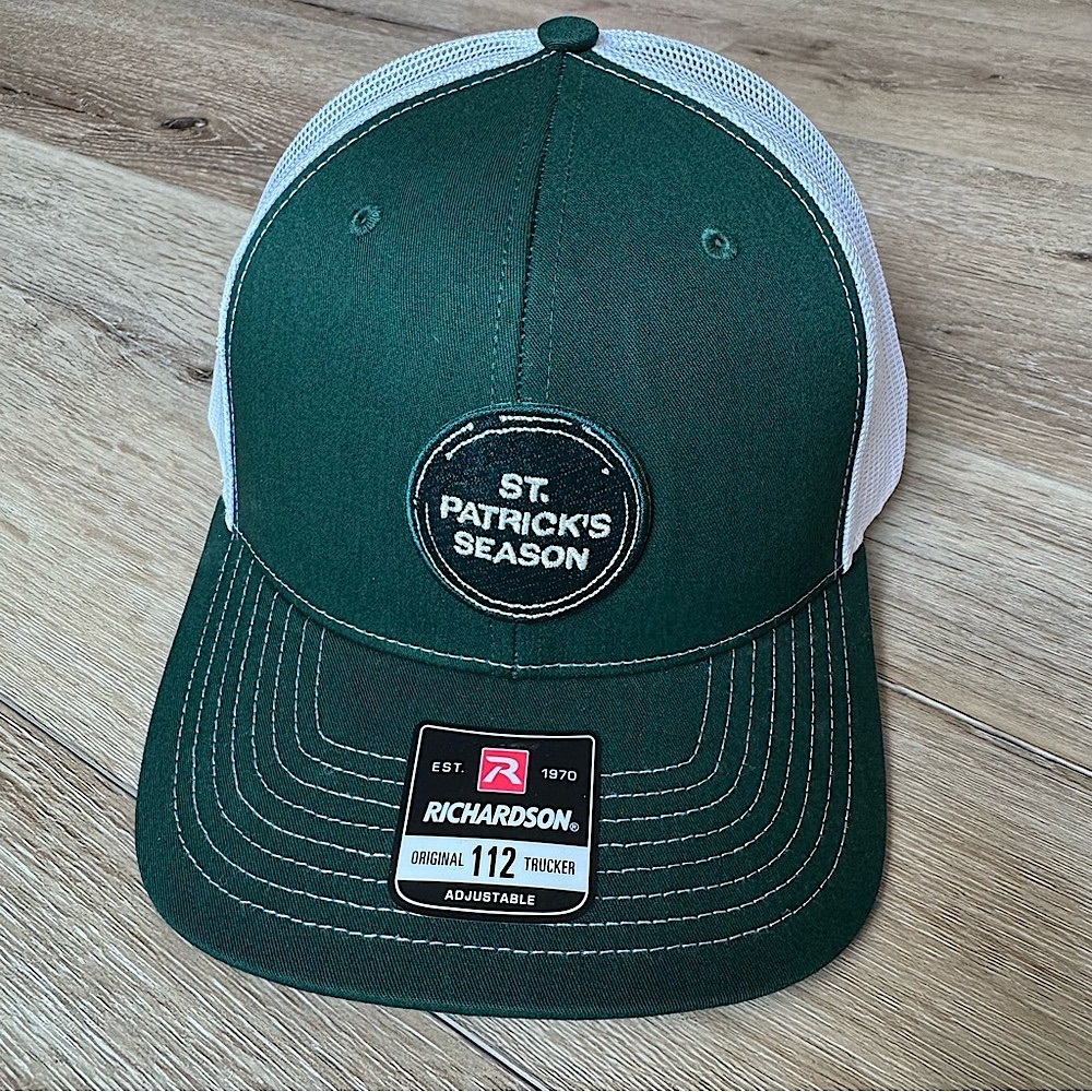 NWT RICHARDSON Trucker Hat Green & White St. Patrick's Day Irish SnapBack